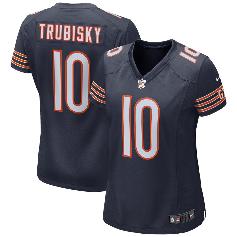 Chicago Bears Mitchell Trubisky Nike Navy Game Jersey for Women product image 1, provided for visual reference and product