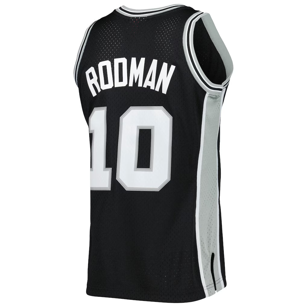 San Antonio Spurs Dennis Rodman Mitchell & Ness Black 1993/94 Hardwood Classics Swingman Jersey for Men product image 3,