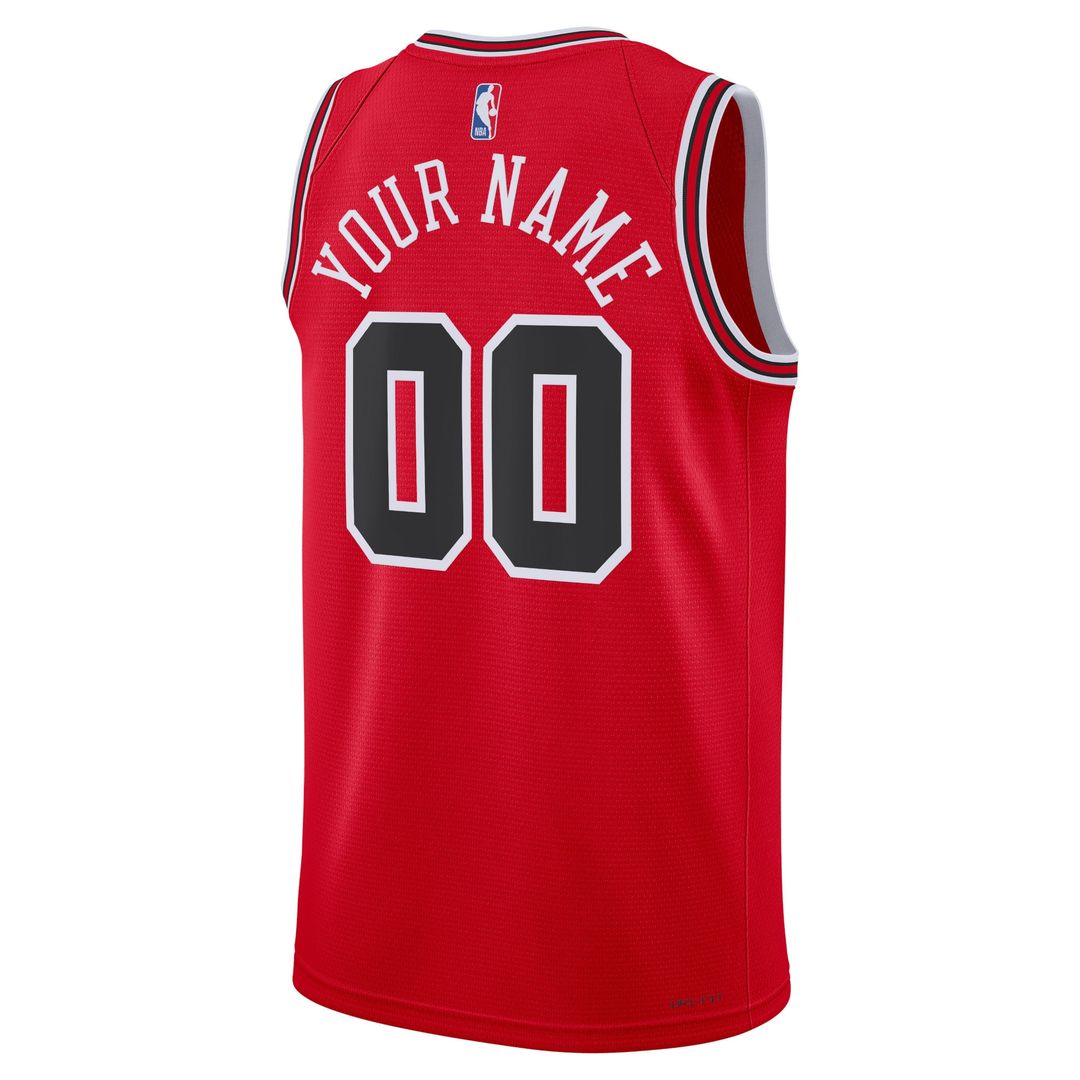 Chicago Bulls Nike Unisex Swingman Custom Jersey Red - Icon product image 6
