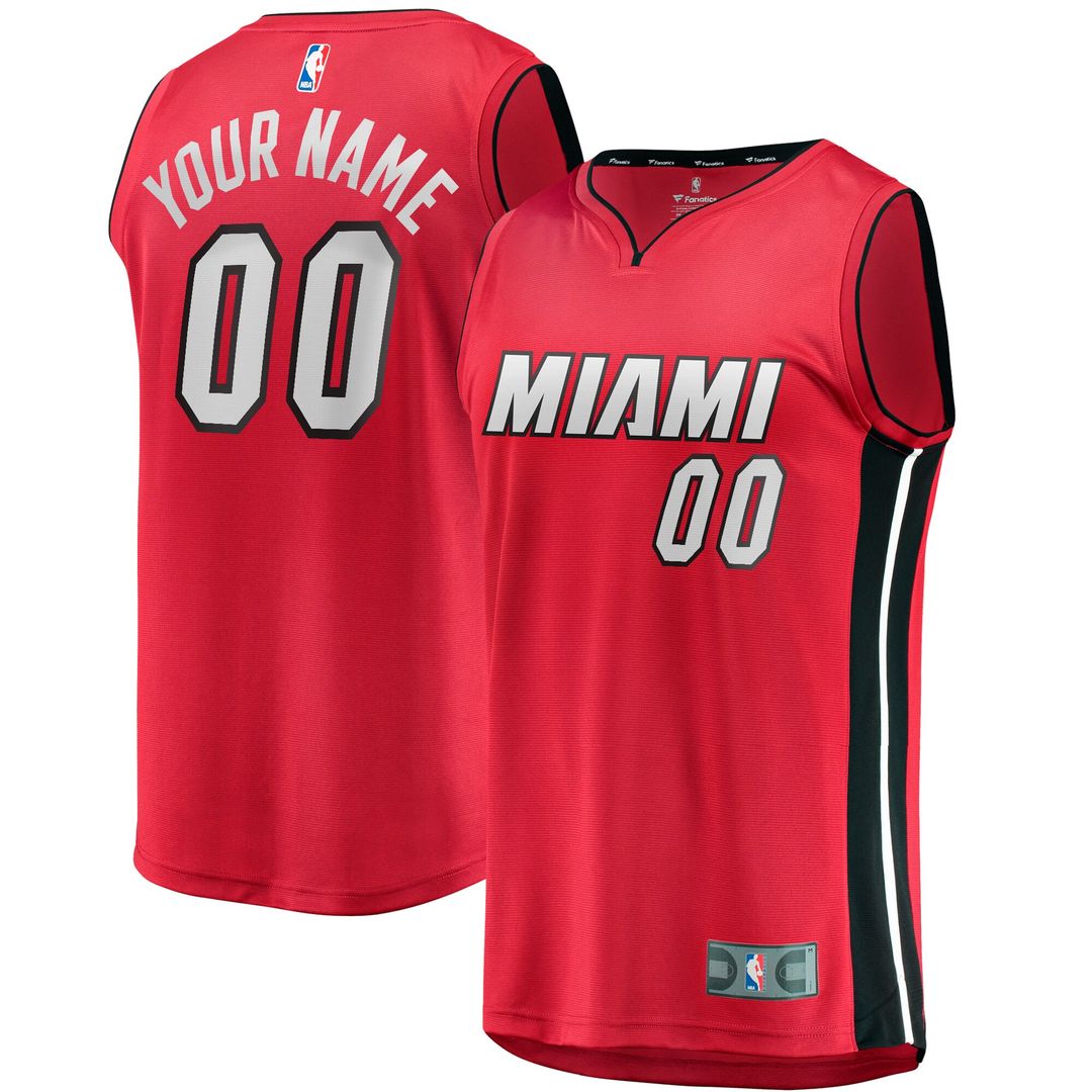 Miami Heat Fanatics Fast Break Custom Jersey - Red product image 1