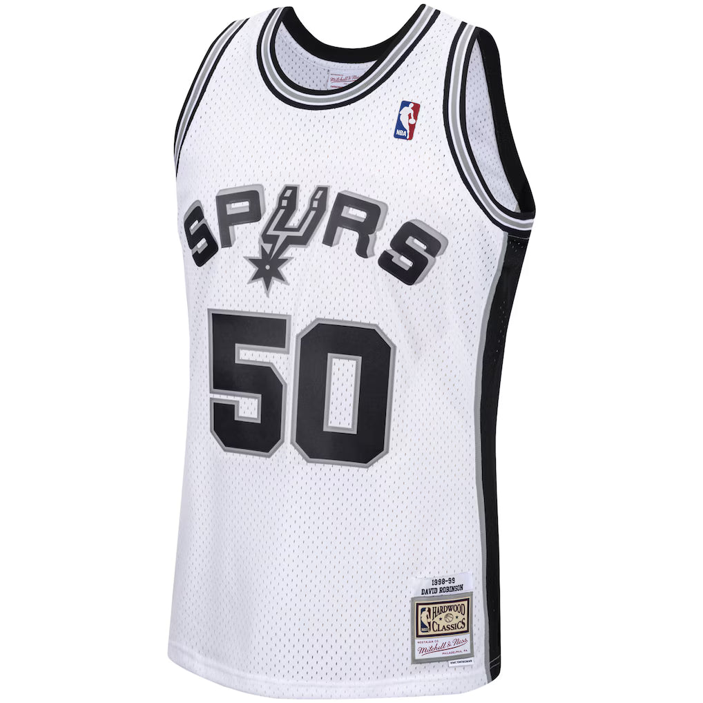San Antonio Spurs David Robinson Mitchell & Ness White 1998/99 Hardwood Classics Swingman Jersey for Men product image 2,