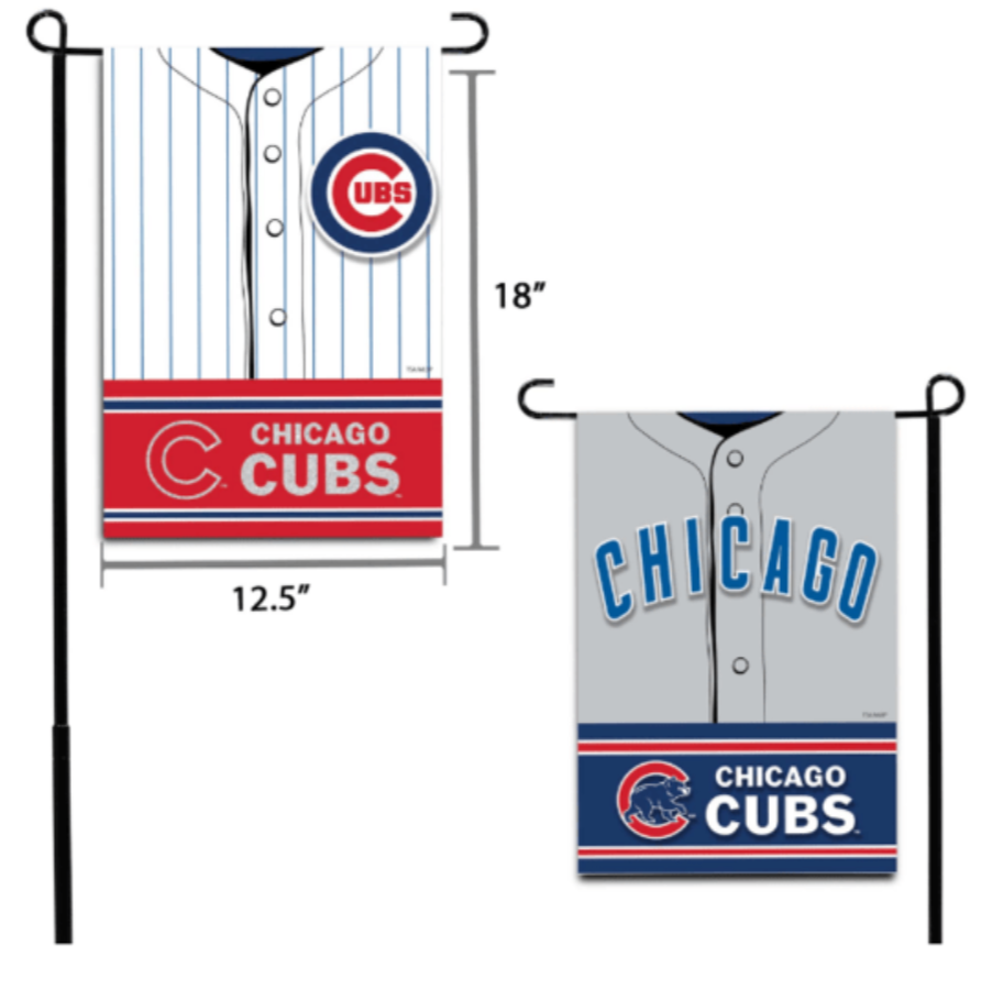 Chicago Cubs MLB 12.5X18" Decorative Jersey Garden Flag product image 1, provided for visual reference and product detail