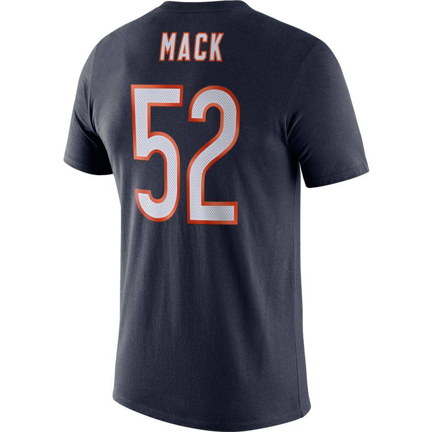Chicago Bears Khalil Mack Nike Navy Player Pride Name & Number Performance T-Shirt for Men product image 2, provided for