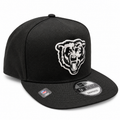 Chicago Bears New Era Black & White Primary Logo A-Frame 9FIFTY Snapback Hat for Men product image 1, provided for visual