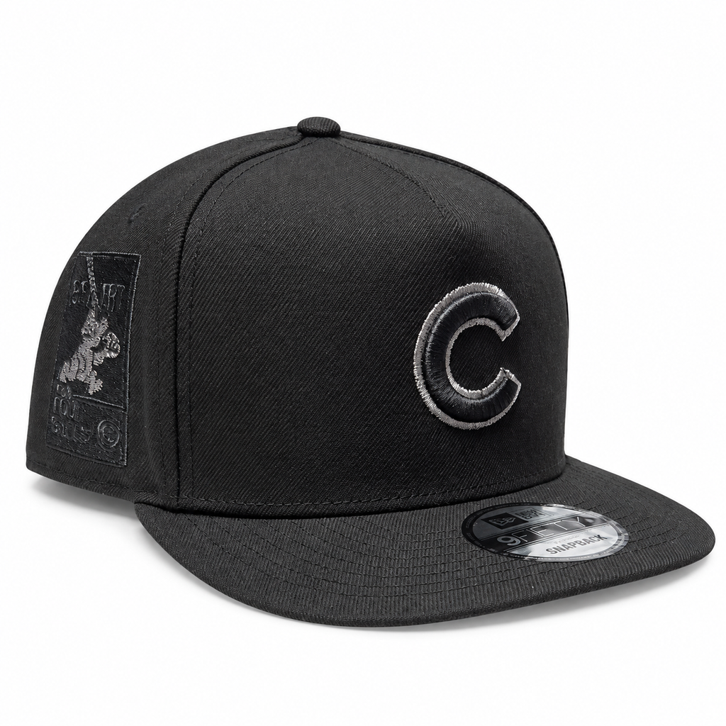 Chicago Cubs Mlb Black & Silver Foul Ball A-Frame 9Fifty Snapback product image 1, provided for visual reference and product