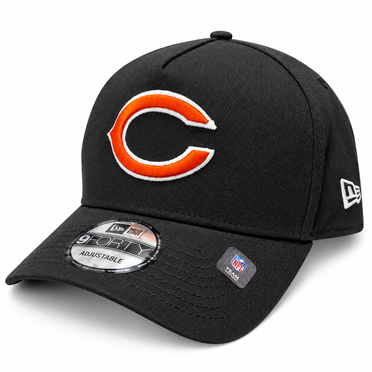 Chicago Bears New Era Evergreen Black Secondary Logo A-Frame 9FORTY Adjustable Hat product image 3, provided for visual