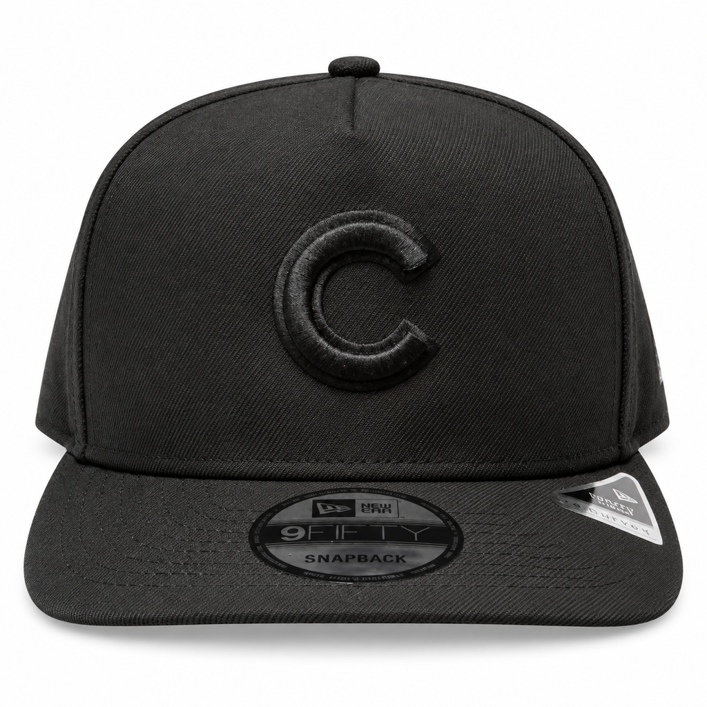 Chicago Cubs Mlb Basic Tonal Black A-Frame 9Fifty Snapback product image 2, provided for visual reference and product detail
