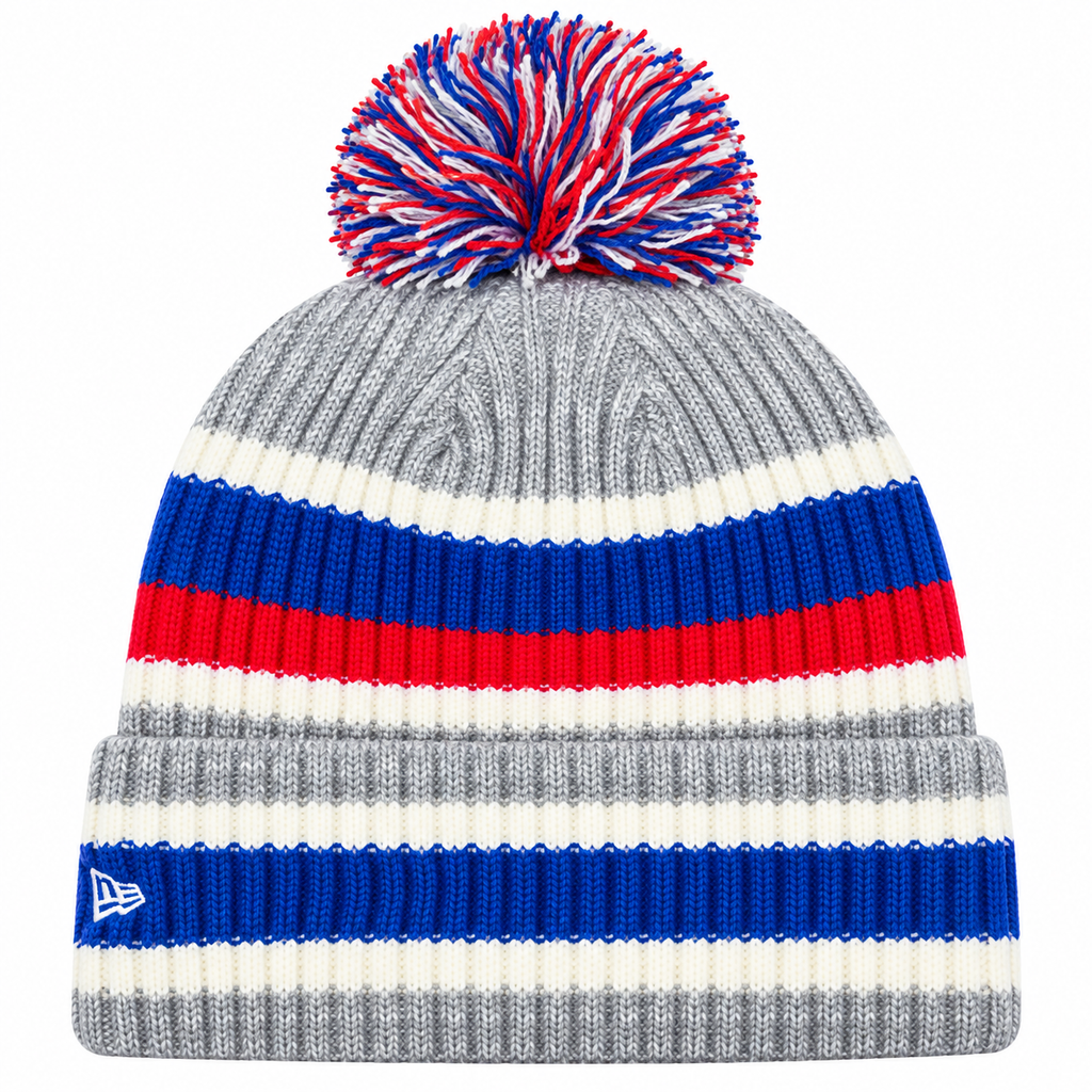 Buffalo Bills Striped Fan Pack Pom Knit product image 2, provided for visual reference and product detail review