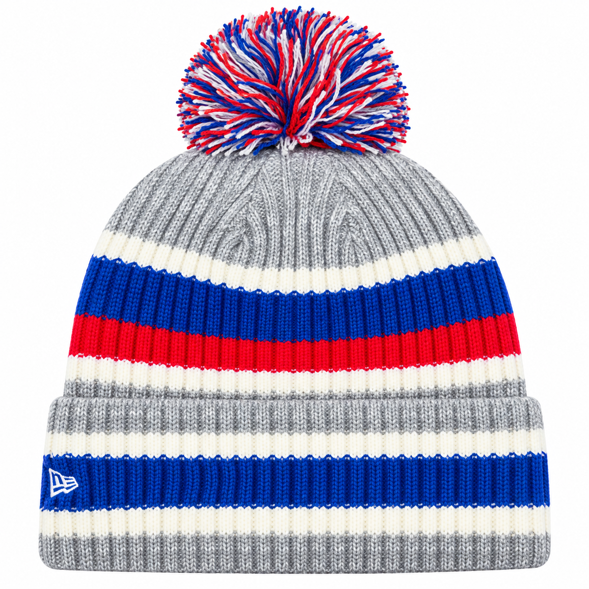 Buffalo Bills Striped Fan Pack Pom Knit product image 2, provided for visual reference and product detail review