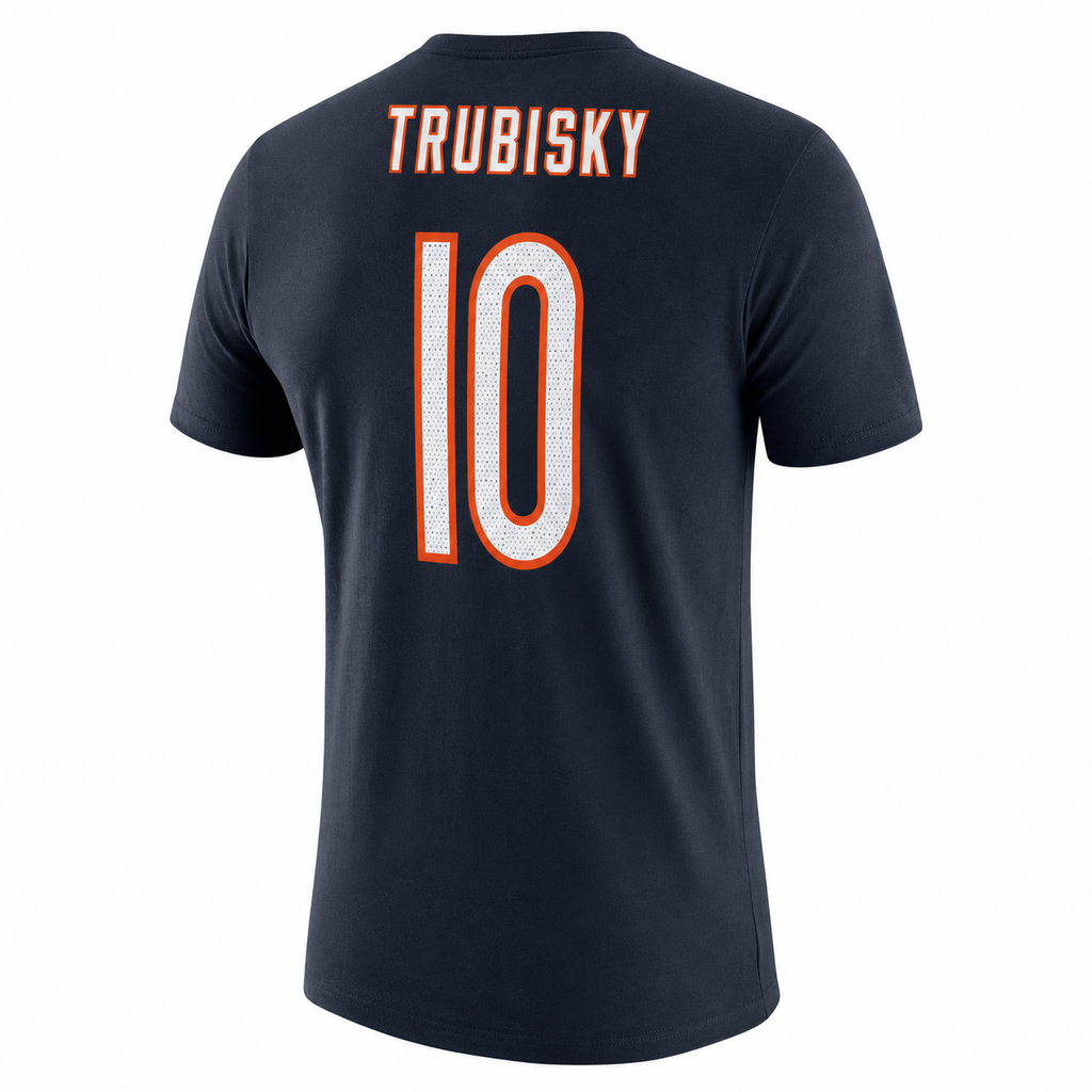 Chicago Bears Mitchell Trubisky 100th Anniversary Nike Navy Player Pride Name & Number Performance T-Shirt for Men product