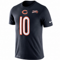 Chicago Bears Mitchell Trubisky 100th Anniversary Nike Navy Player Pride Name & Number Performance T-Shirt for Men product