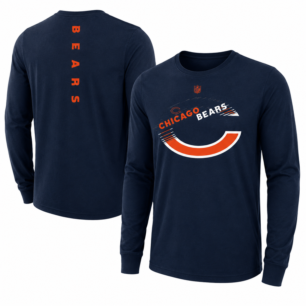 Chicago Bears Youth NFL Flux Dual Blend Long Sleeve T-Shirt product image 1, provided for visual reference and product