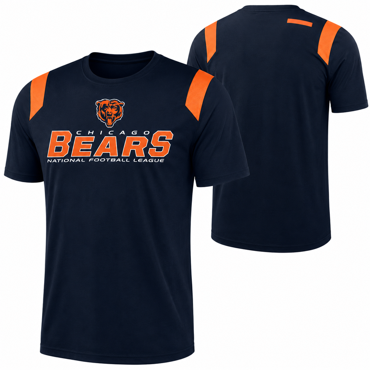 Chicago Bears Youth Contrast Stripe T-shirt - Navy product image 1, provided for visual reference and product detail review
