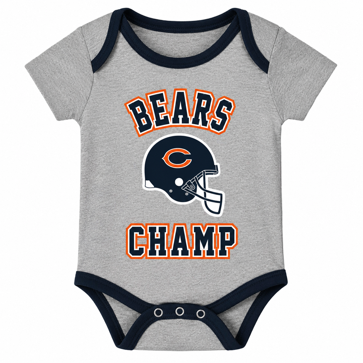 Newborn/Infant Chicago Bears Champ 3-Piece Short Sleeve Creeper Set product image 2, provided for visual reference and