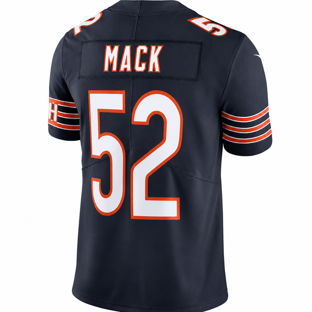Chicago Bears Khalil Mack Nike Navy NFL 100th Season Limited Jersey for Men product image 2, provided for visual reference