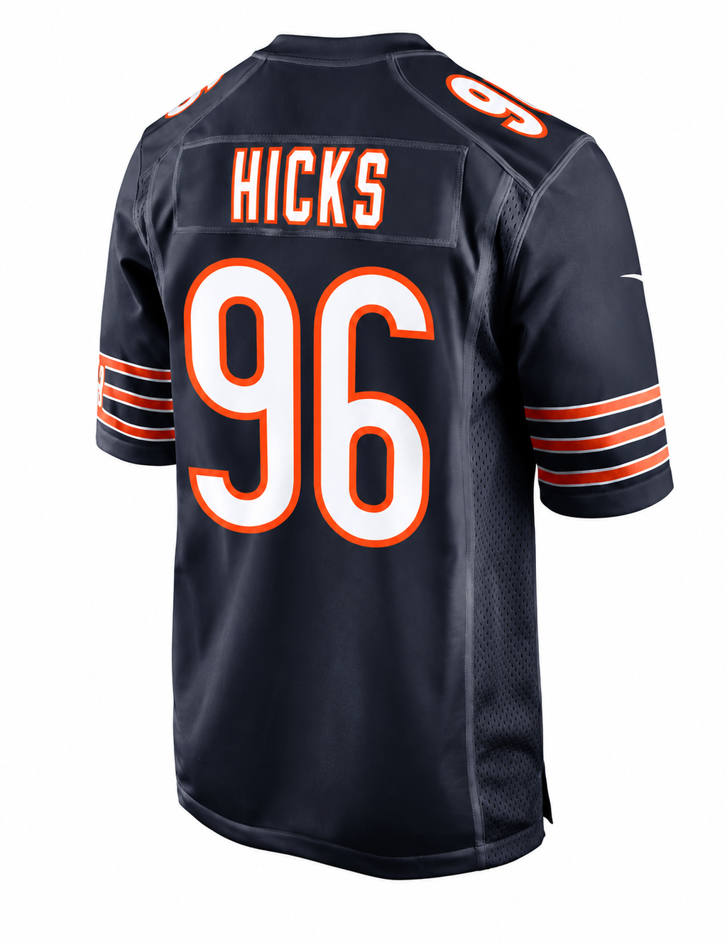 Chicago Bears Akiem Hicks Mens Nike Navy Replica Game Jersey product image 2, provided for visual reference and product