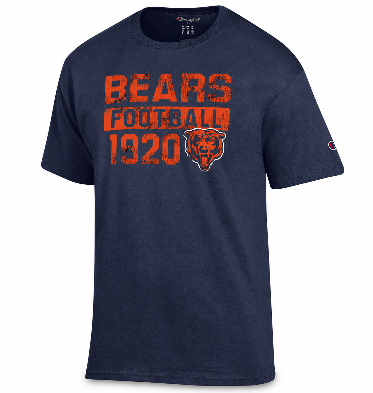Chicago Bears Navy Champion T-shirt for Men product image 1, provided for visual reference and product detail review