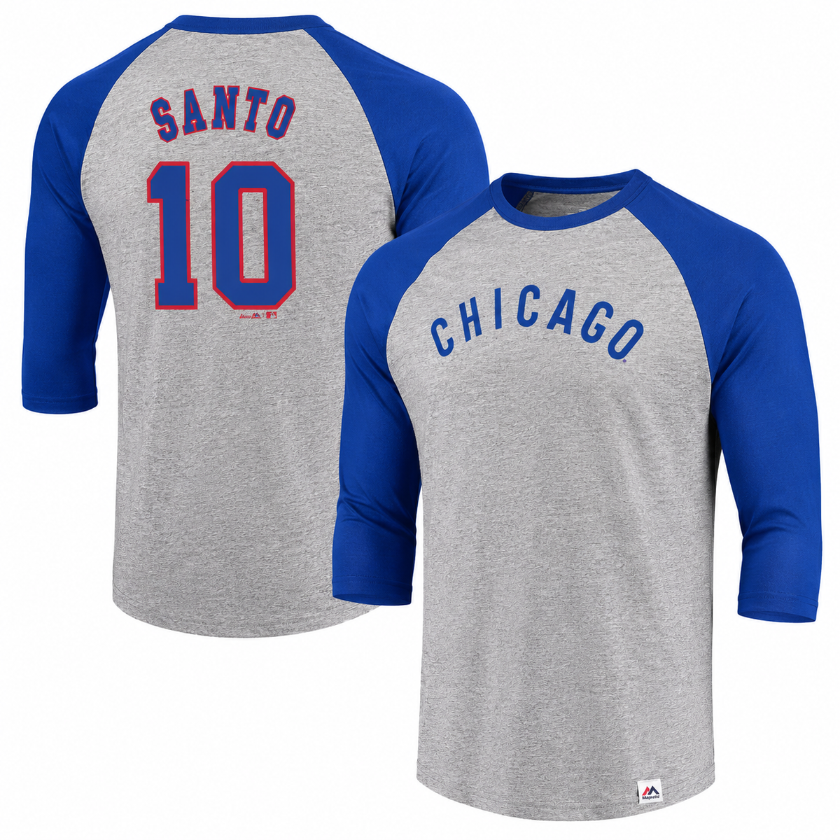 Chicago Cubs Ron Santo Cooperstown Stirring Envy 3/4 Sleeve Raglan T-Shirt for Men product image 1, provided for visual