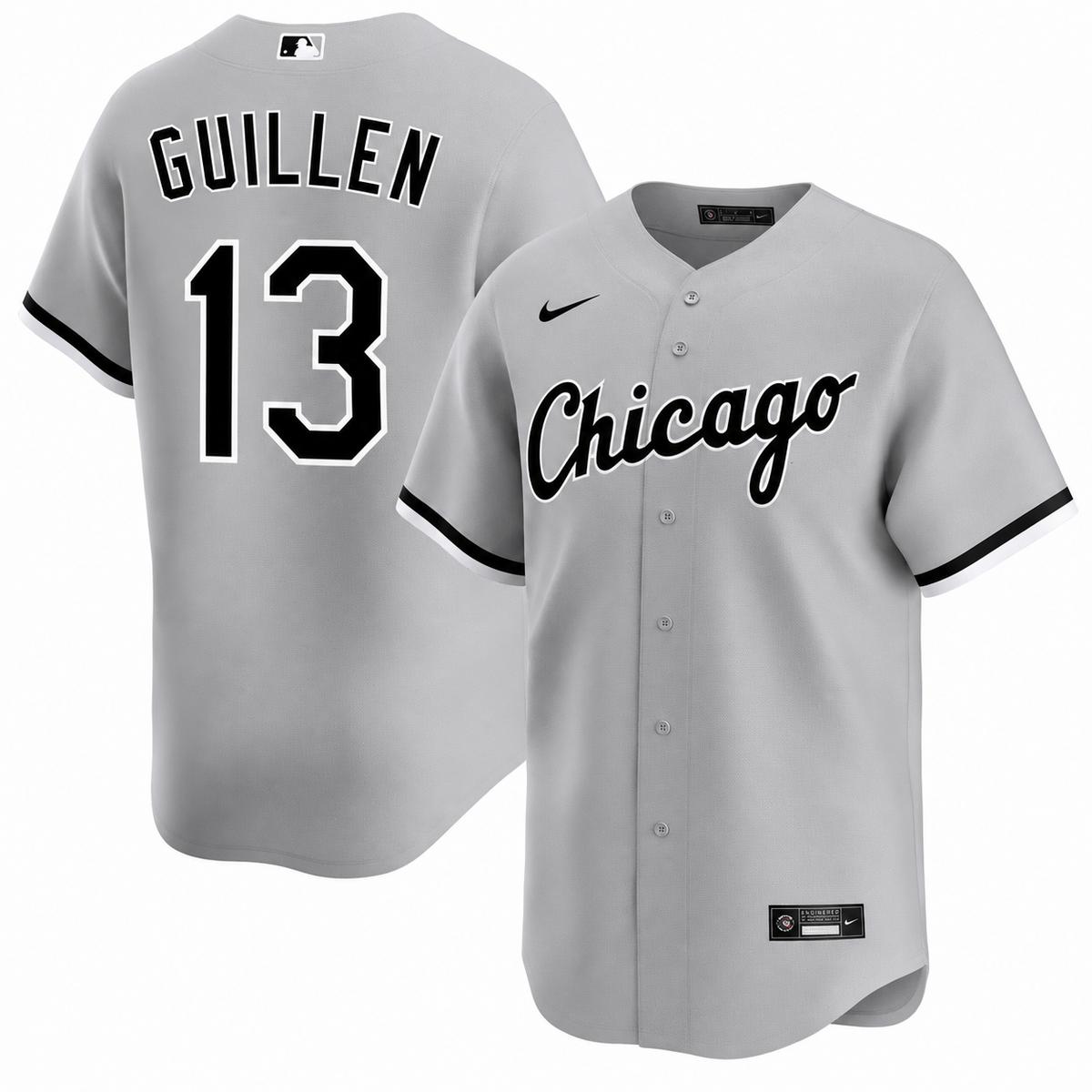 Ozzie Guillen Chicago White Sox Nike Road Gray Replica Jersey for Men product image 1, provided for visual reference and