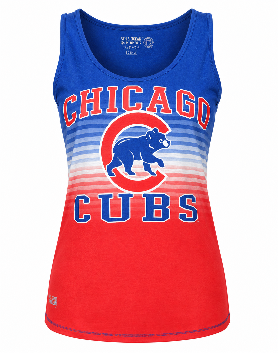 Womens Chicago Cubs Dynamic Tank Top product image 1, provided for visual reference and product detail review