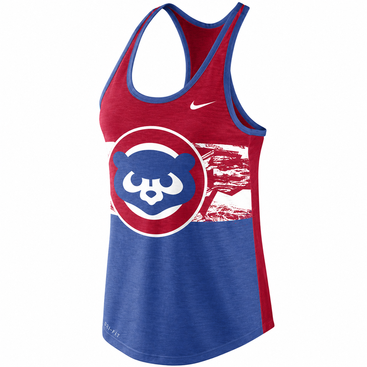 Nike Chicago Cubs Cooperstown Collection Tri-Blend Racerback Performance Tank Top for Women product image 2, provided for