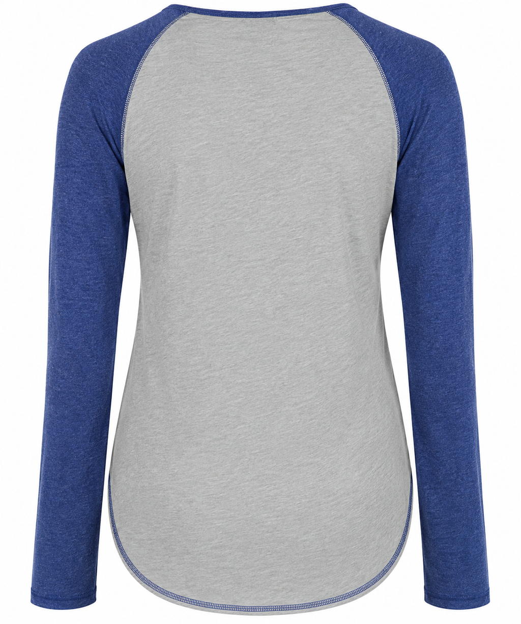 Chicago Cubs Gray/Blue Line Drive Long Sleeve T-Shirt for Women product image 2, provided for visual reference and product