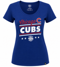 Womens Chicago Cubs Splitter Scoop Neck T-Shirt By 47 Brand product image 1, provided for visual reference and product