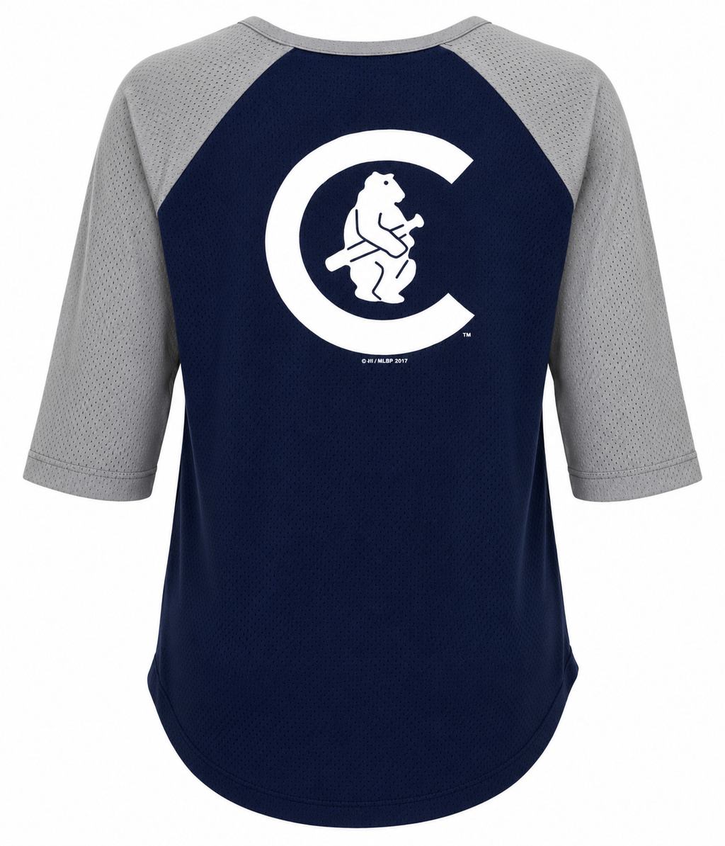 Women’s Chicago Cubs Navy/Gray Perfect Game Top product image 2, provided for visual reference and product detail review
