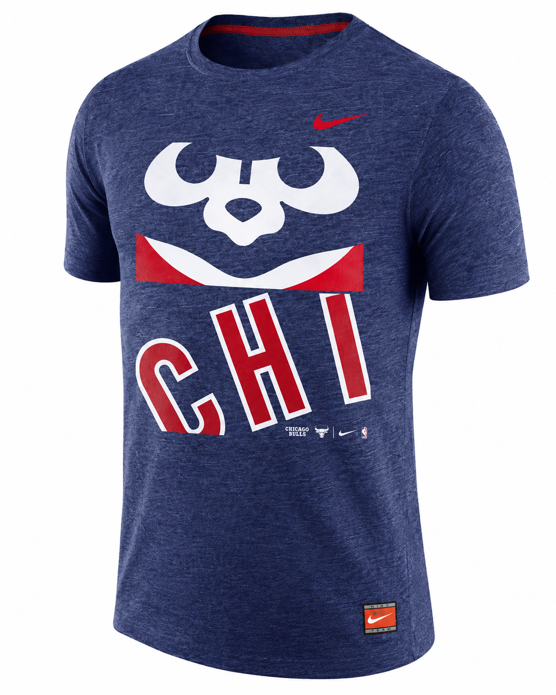Chicago Cubs Cooperstown Collection Tri Logo 1.7 T-Shirt By Nike product image 2, provided for visual reference and product