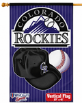 Colorado Rockies Throwback Team Logo Vertical Flag product image 1, provided for visual reference and product detail review