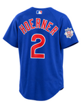 Chicago Cubs Nico Hoerner Nike Alternate Blue Authentic Player Jersey for Men product image 1, provided for visual reference