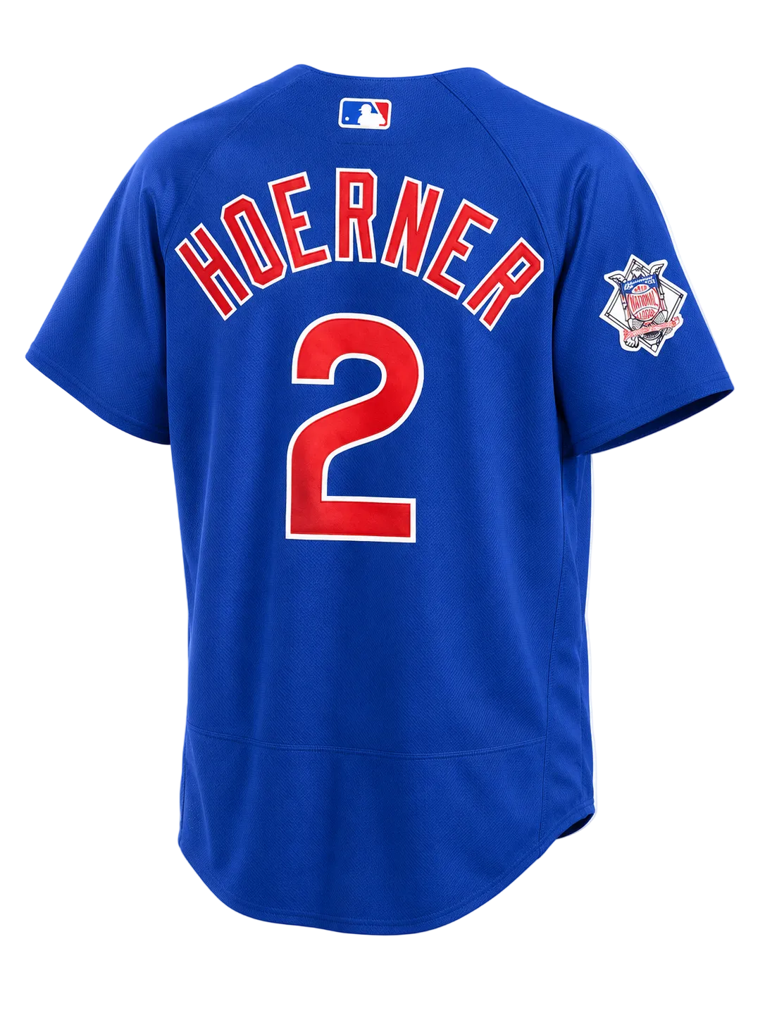 Chicago Cubs Nico Hoerner Nike Alternate Blue Authentic Player Jersey for Men product image 1, provided for visual reference