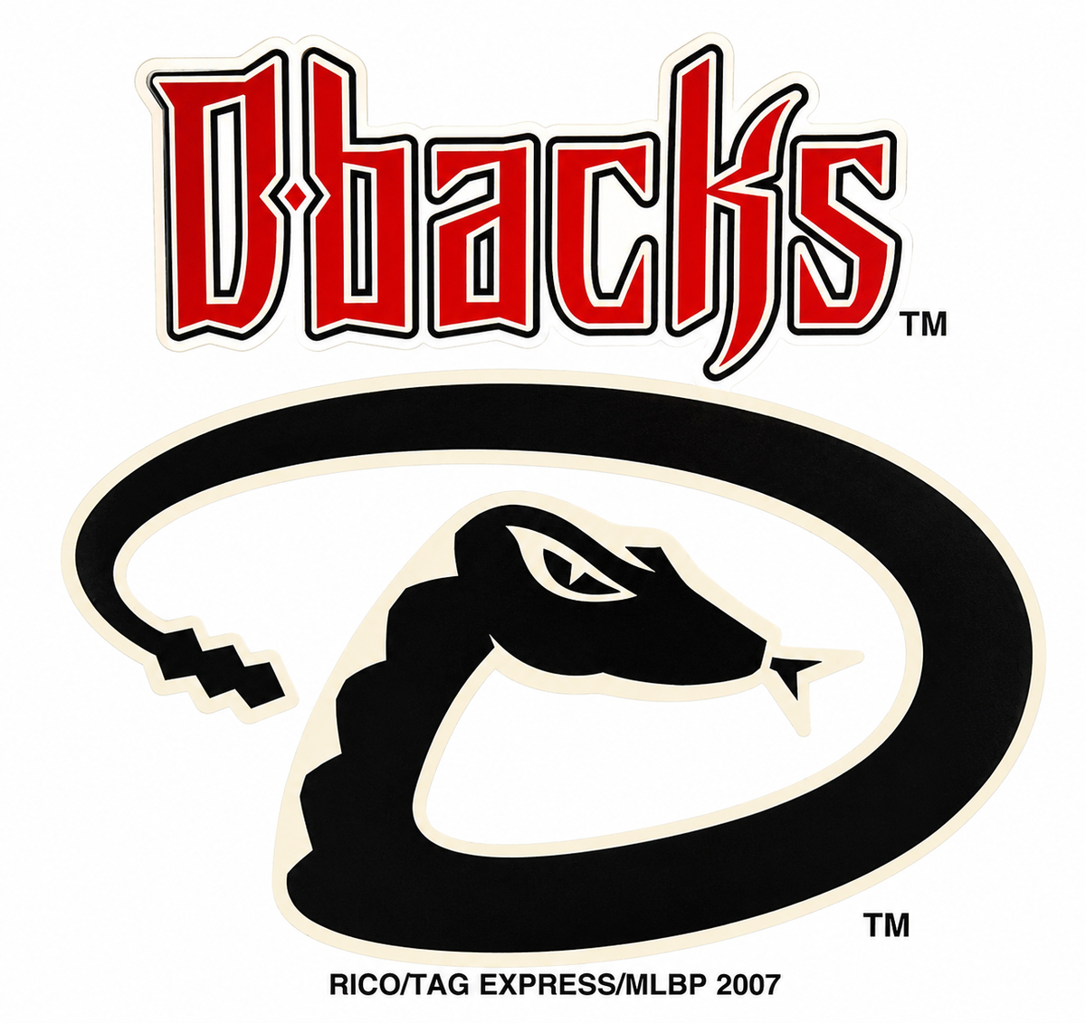 Arizona Diamondbacks Rico MLB Small Static Decal product image 1, provided for visual reference and product detail review