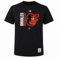 MLB Baltimore Orioles Majestic Black Authentic Collection Team Icon T-Shirt for Men product image 1, provided for visual