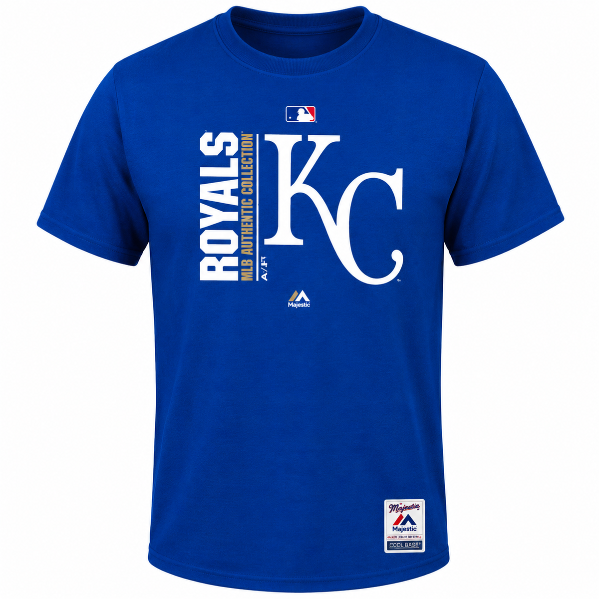 MLB Kansas City Royals Majestic Royal Authentic Collection Team Icon T-Shirt for Men product image 1, provided for visual