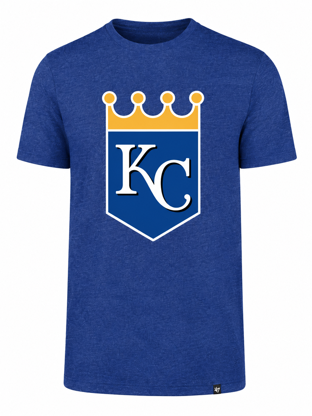 '47 Brand Men Kansas City Royals Blue Primary Logo Club T-Shirt product image 1, provided for visual reference and product