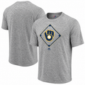 MLB Milwaukee Brewers Slate Gray Just Getting Started T-Shirt for Men product image 1, provided for visual reference and