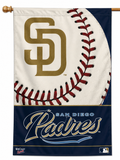 San Diego Padres Team Logo Vertical Flag product image 1, provided for visual reference and product detail review