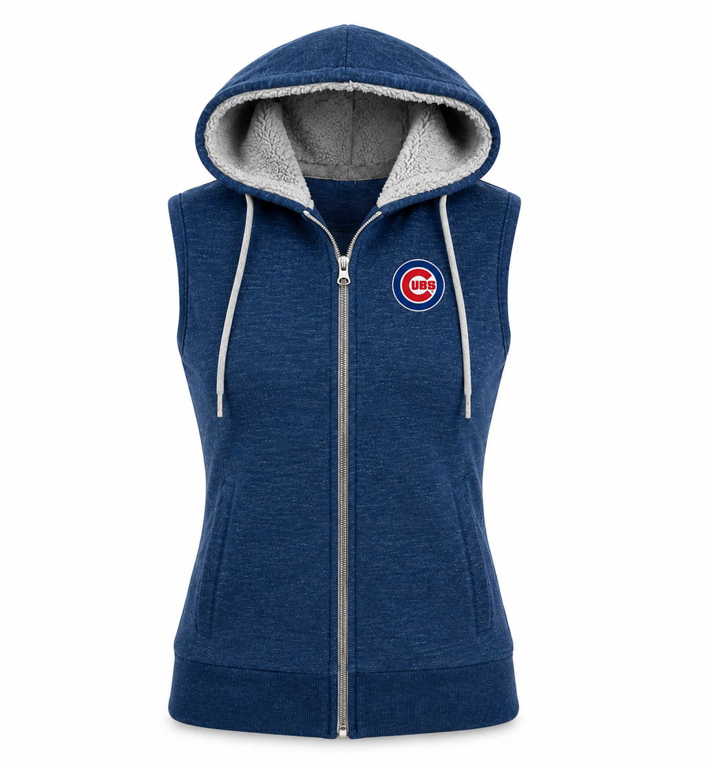 Women’s Chicago Cubs Royal Blue Blitz Vest By Antigua product image 1, provided for visual reference and product detail