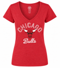 Womens Chicago Bulls Rescue V-Neck Scrum T-Shirt product image 1, provided for visual reference and product detail review