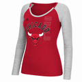 Womens Chicago Bulls Long Sleeve Team Liquid Dots T-Shirt product image 1, provided for visual reference and product detail
