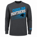 Carolina Panthers Majestic Charcoal Shed Blockers Long Sleeve T-Shirt for Men product image 1, provided for visual reference