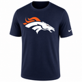 Youth Denver Broncos Nike Logo Essential Navy T-Shirt product image 1, provided for visual reference and product detail