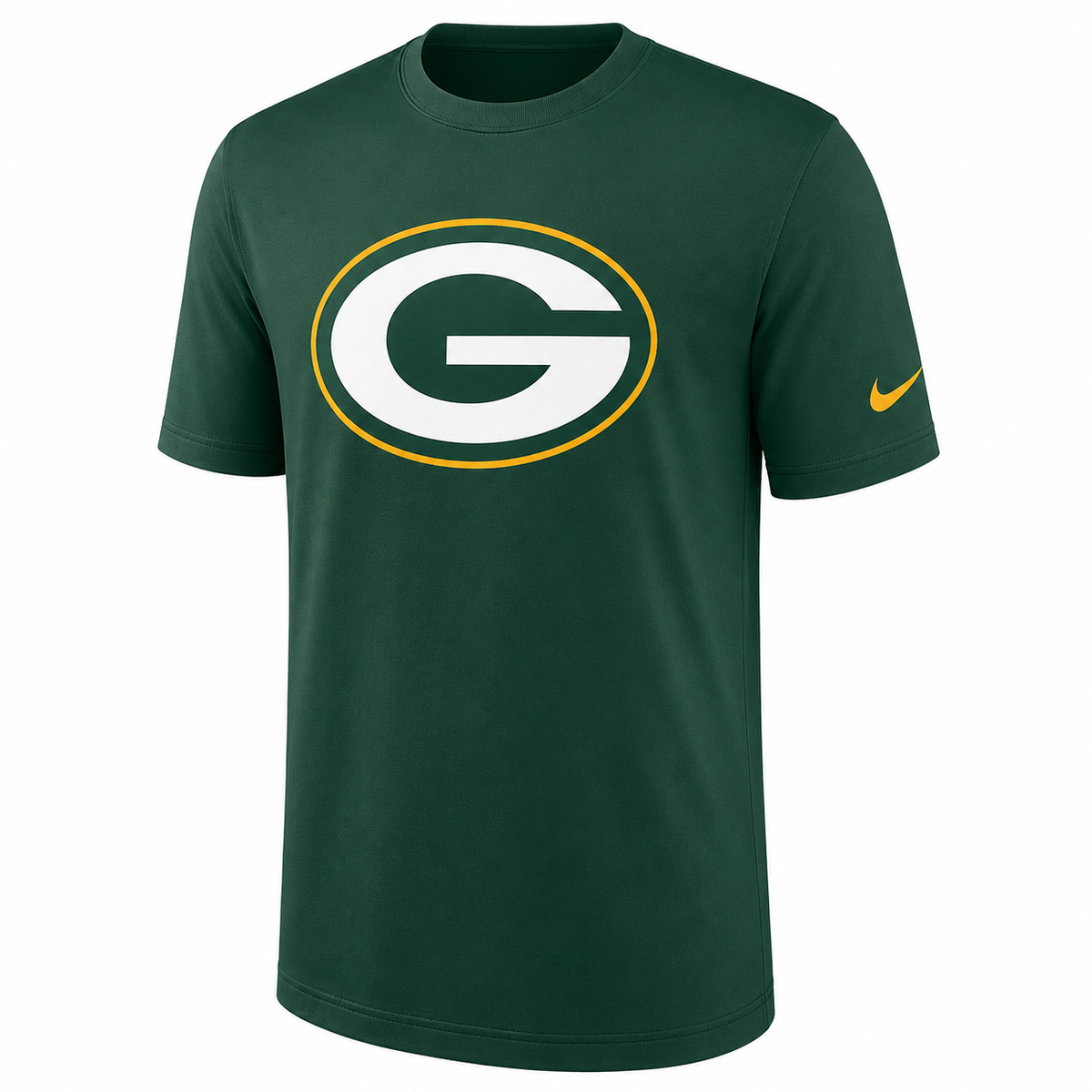 NIKE Green Bay Packers Youth Boys Essential Logo T-Shirt (Green) product image 1, provided for visual reference and product