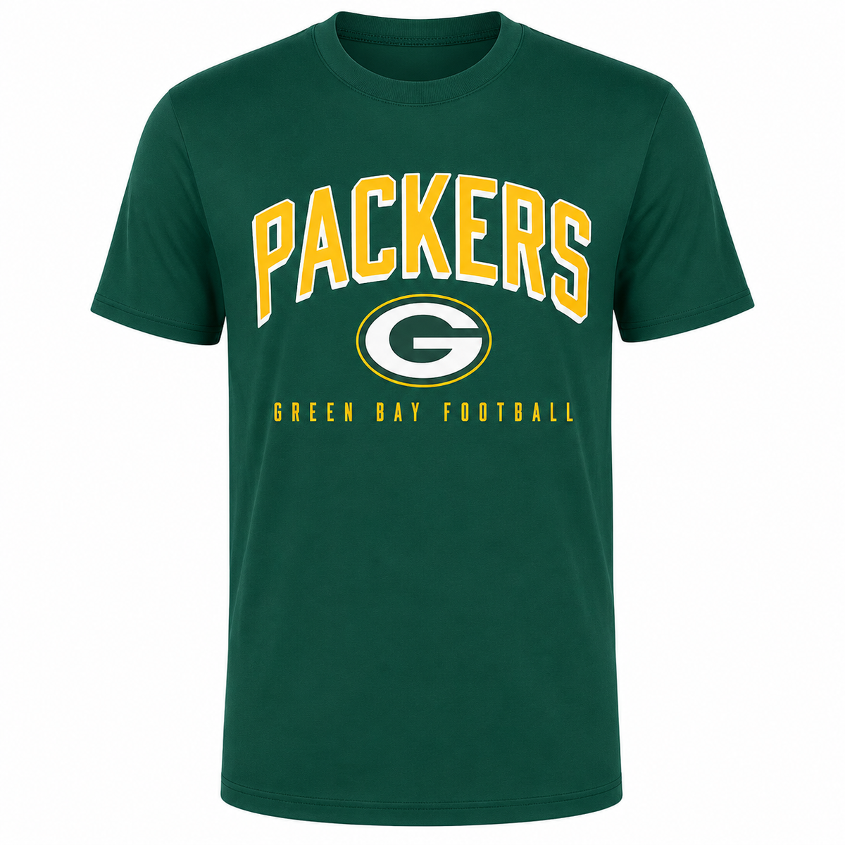 NFL Youth Green Bay Packers Arched Standard Short Sleeve T-Shirt product image 1, provided for visual reference and product