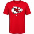 Youth Kansas City Chiefs NIKE Red Essential Logo T-Shirt product image 1, provided for visual reference and product detail