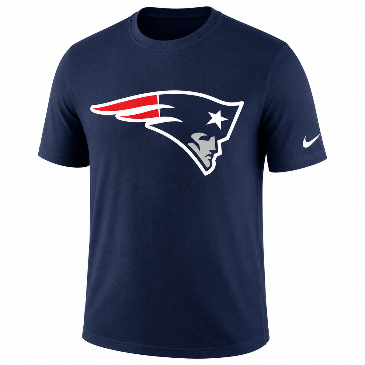 Youth New England Patriots Navy Essential Logo T-Shirt By Nike product image 1, provided for visual reference and product