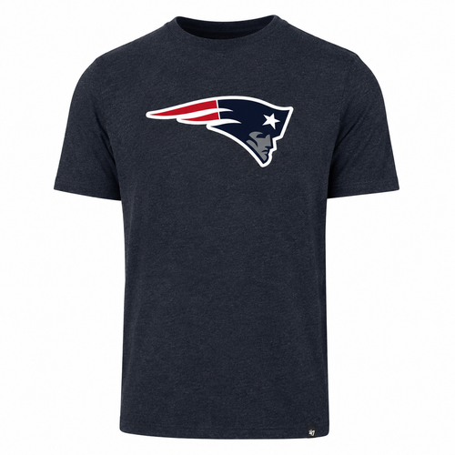 47 Mens NFL New England Patriots Navy Club T-Shirt product image 1, provided for visual reference and product detail review