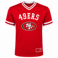 Youth San Francisco 49ers Twill V-Neck Jersey T-Shirt product image 1, provided for visual reference and product detail
