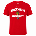 Youth Chicago Blackhawks Reebok Red Speedwick T-Shirt product image 1, provided for visual reference and product detail